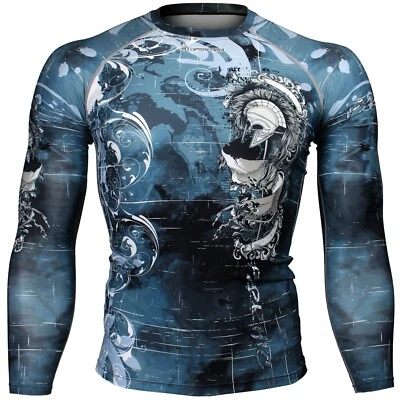 BTOPERFORM [FX-152B] Skin Compression Rash guard Under Tight Base layer Gym MMA - Image 1 of 4