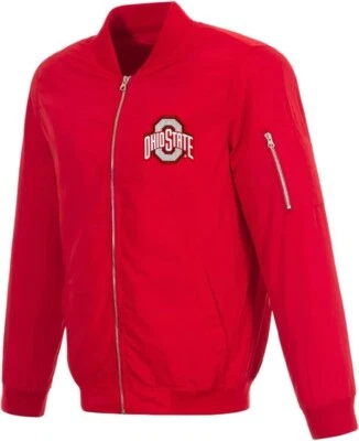 Ohio State Buckeyes Chaqueta de Bombardero Abrigo con Cremallera Negro o Rojo Tallas SM-M-L-XL-2XL Foto 1 de 4