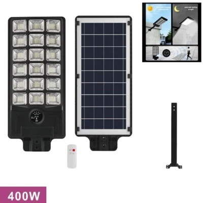 FARO LAMPIONE STRADALE PANNELLO SOLARE 400W CON STAFFA TELECOMANDO 12474 - Immagine 1 di 2