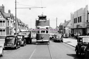 a0910 - Blackpool Tram - A Tram passing the Dominion Cinema - print 6x4 - Picture 1 of 1