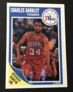 Charles Barkley 1989 Fleer Basketball Card Philadelphia 76ers - Imagen 1 de 2