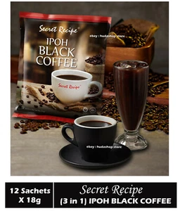 Black Coffee Ipoh Secret Recipe Mixture Instant Coffee Premium Coffee Beans - Picture 1 of 5