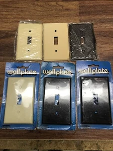 Lot Of 6 Toggle Switch Wall Plate Covers, Leviton, New & Used, 4 1/2 X 2 7/8 - Picture 1 of 4