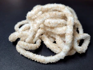 GESPRENKELTER MOP CHENILLE - cremefarben/braun - 5 mm - 3 Yards - Fliegenbindematerialien - NEU! - Bild 1 von 5