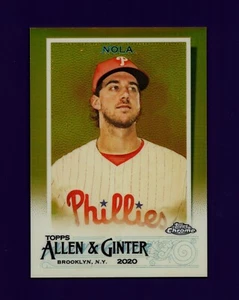 2020 Topps Allen & Ginter Chrome Gold Refractor 18/50 #14 Aaron Nola - Picture 1 of 2