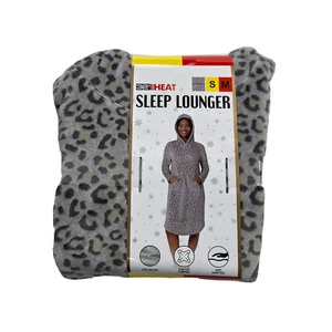 32 Degree Sleep Lounger Hooded Womens S/M leopard Gray Leopard Small/Medium NEW - Picture 1 of 13