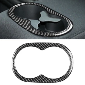 Soporte de copa de agua trasera de fibra de carbono Cover Trim para Dodge Challenger 2015-2023 20 - Imagen 1 de 11