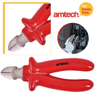 8" Flachschneider Seitenschneider Diagonalzange Zange Draht Kabelnipper Werkzeug - Bild 1 von 4