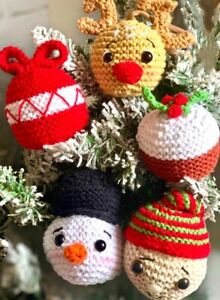 KNITTING PATTERN - Christmas Tree Baubles, christmas ornaments and decorations