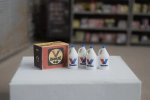 1/24  or select 1/18, Valvoline oil Products; 4 Gallons & Carton 4 your Diorama  - Picture 1 of 3
