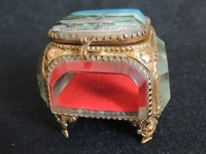 Ancienne Boite à Bijoux Notre Dame de Lourdes - Basilique - verre biseauté  - Imagen 1 de 6
