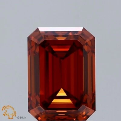 Lab Grown Emerald 2.03 Ct Fancy Orange VS1 IGI Certified CVD Diamond - Image 1 of 4