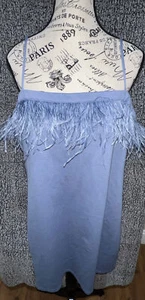 Wild Fable BODYCON FEATHERS Sleeveless Dresses - Size XXL - NWT - Blue - Picture 1 of 11