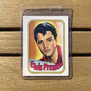 RARE 1980 VINTAGE ELVIS PRESLEY PANINI ROCK POP STICKER CARD COLLECTABLE MUSIC - Picture 1 of 2
