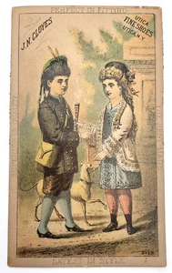 Early Whippet Dog Victorian Trade Card: Utica NY Fine Shoes: Late 1800’s - Picture 1 of 3