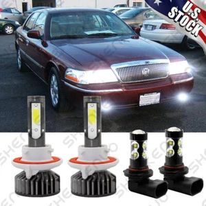 For Mercury Grand Marquis 2006-2011 - 4x Combo LED Headlight + Fog Light Bulbs - Picture 1 of 12