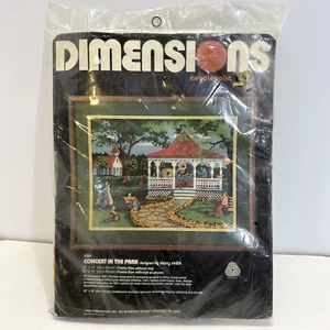 1982 Rare Dimensions Needlepoint Kit  Concert In The Park 2204 Sealed New - Picture 1 of 4