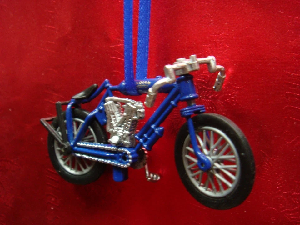 * NEW * 1908 INDIAN TWIN RACER MOTORCYCLE 1/24 CHRISTMAS TREE ORNAMENT - Image 1 of 1