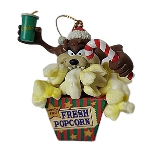Looney Tunes 1996 Taz Tasmanian Devil Fresh Popcorn Matrix Christmas Ornament - Bild 1 von 2