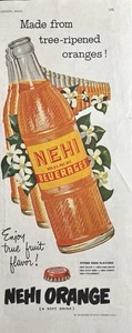 1953 Nehi Beverages Orange Tree Ripened Bottle Fruit Flavor Vintage Print Ad - Picture 1 of 1