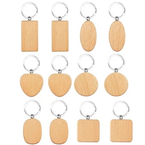 HolzschlüSselring HolzschlüSselkette DIY Personalisierter HolzschlüS5482 - Bild 1 von 6