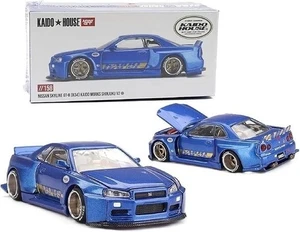 2025 KAIDO HOUSE MINI GT NISSAN SKYLINE GT-R R34 KAIDO WORKS SHINJUKU V2 BLUE - Picture 1 of 1