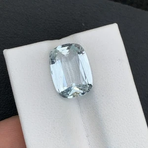 6.45 CT Natural Aquamarine Cushion Shape Loose Gemstone From Skardu Pakistan - Picture 1 of 9