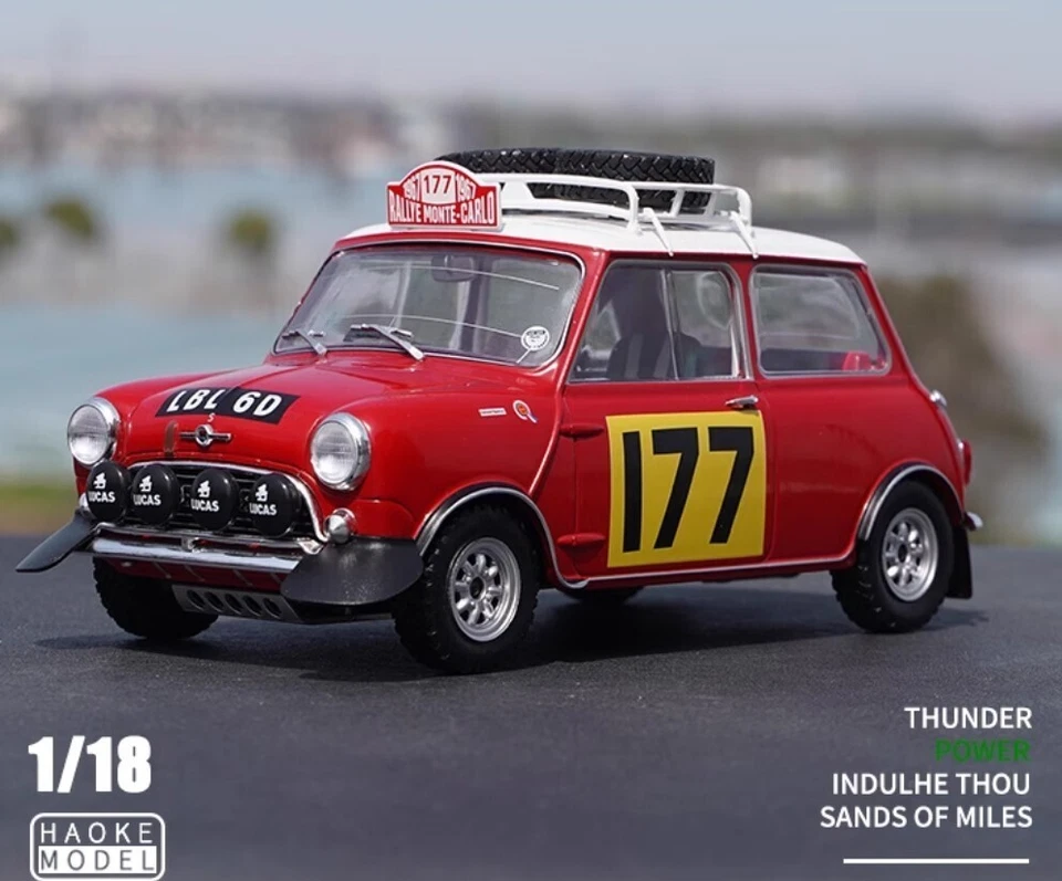 1: 18 IXO BMW Mini Mr.Bean MINI Cooper 177 # Monte Carlo Racing Alloy Car Model - Image 1 of 1