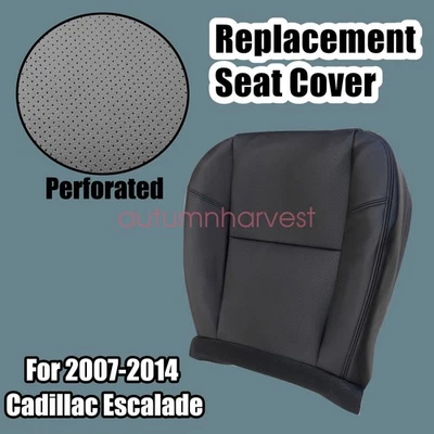 Cubierta de asiento inferior de cuero negra para pasajero Cadillac Escalade 2007-2011 Foto 1 de 4