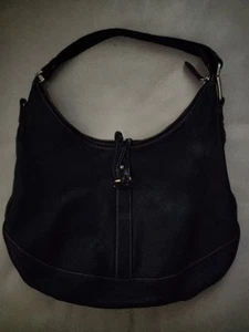 Jones New York Black Leather Shoulder Handbag 15 X 11x 2 Clean  - Picture 1 of 24