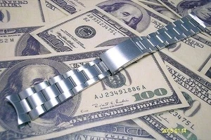 Solid Stainless steel strap band bracelet (FITS) Rolex OYSTER 19mm screw - Picture 1 of 6
