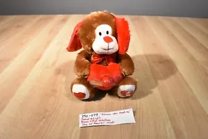 Perro cachorro Sound n Light cantando San Valentín marrón y rojo (390-075) - Imagen 1 de 7