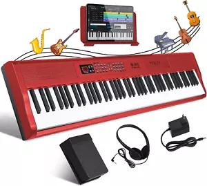 Piano Keyboard 88 Keys, Full-Size Digital Piano Keyboard, Portable Electric Keyb - Picture 1 of 12