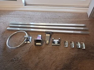 Futura 24 in. polished chrome towel bar, with towel ring and robe hook - Picture 1 of 1