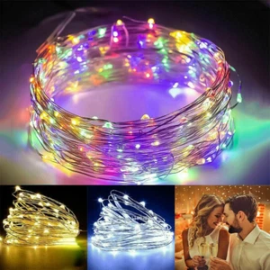 50/100/200LED DIY Micro Copper Wire Fairy String Lights Party Decor USB Plug In - Picture 1 of 24