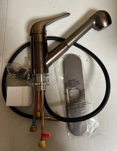GRIFO DE COCINA LASALLE BRISTOL PULLOUT UTOPÍA - BRONCE FROTADO CON ACEITE - AGUJERO ÚNICO - Imagen 1 de 3