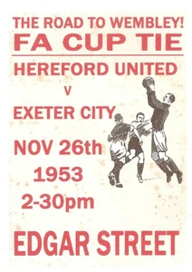 Hereford United  Vintage Football Poster POSTCARD ** - Picture 1 of 2