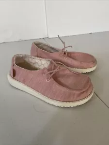 Hey Dude Wendy Youth Pink Slip-on Shoes Size K13 - Picture 1 of 11