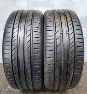 2x 225 45 17 Continental Conti Sport Contact 5 91V 6&7MM PAIR - Picture 1 of 15