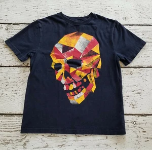 GAP KIDS 8 Navy Blue Red Skull Graphic Tee Shirt Medium VGUC 8 - Picture 1 of 3