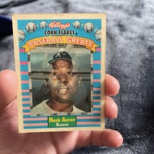 *RARE*1991 Kelloggs Corn Flakes #2 HENRY HANK AARON 3-D Baseball Greats #2 of 15