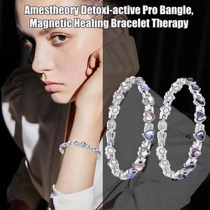 Pulseras metálicas para pérdida de peso y drenaje linfático terapia magnética U0F2 lo último - Imagen 1 de 14