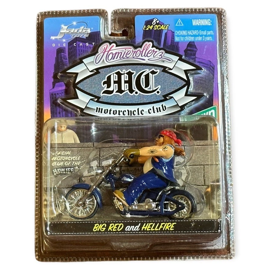 Homie Rollerz Big Red and Hellfire Jada Toys Homie MC Motorcycle Club 1:24 - Image 1 of 2