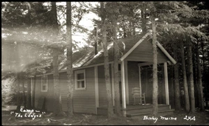 EARLY 1900s POSTCARD FILM NEGATIVE, "CAMP "THE LEDGES", SHIRLEY MAINE #24A" - Picture 1 of 1