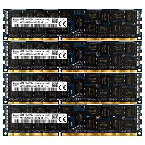 PC3-12800 4x16GB DELL POWEREDGE R320 R420 R520 R610 R620 R710 R820 Memory Ram - Picture 1 of 1