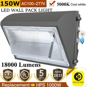 150 Watts LED Wall Pack Lighting Outdoor LED Security Lighting Fixture, US Ship - Picture 1 of 19