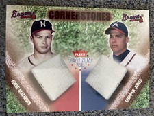 2002 Fleer Platinum Cornerstones Eddie Mathews  / Chipper Jones