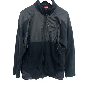 The North Face Men's L Jacket Softshell Fleece Full Zip Black Solid Zip Pockets - Picture 1 of 22