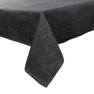 Stylish Jute Center Table Cover for 4 Seater (Size: 40"x60", Black) KU - Picture 1 of 3