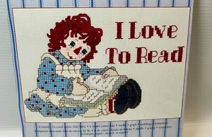 Janlynn RAGGEDY ANN & Andy I LOVE TO REA Kit Punto de Cruz 7"x5" ~ Gloria & Pat - Imagen 1 de 3